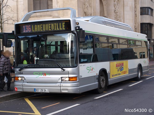 Réseau urbain Heuliez Bus GX317 GNV MGDR : 907 ZB 54